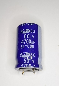 50V 4700uf (M) SG SAMHWA 26x43mm kondensator elektrolityczny.