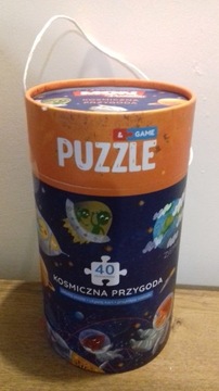 Puzzle MON+karty z zadaniami i naklejki Kosmiczne