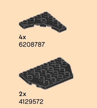 LEGO 71790 NINJA 4X 6208787 2X 4129572 2X 4129572