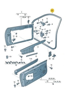 uszczelki drzwi  A3 8L1 ORG 3D