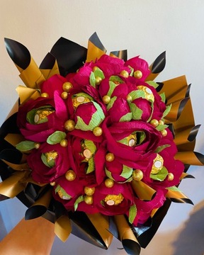 Słodki duży bukiet kwiaty prezent urodziny 
