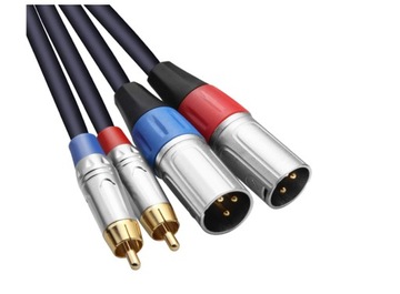 Kabel 2-RCA na 2-XLR męski 3M