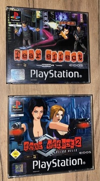Fear Effect 1 2 komplet PS1 PS2 8CD unikat bdb