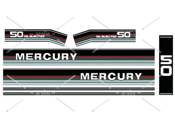 Emblemat, naklejka na silnik zaburtowy MERCURY 50 