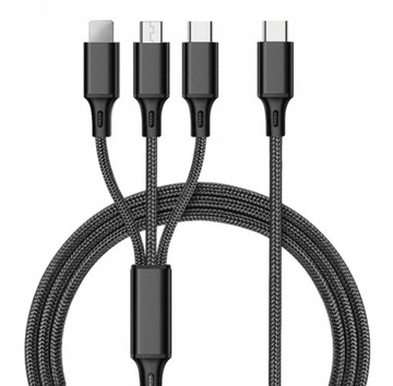 Kabel USB - USB typ C / microUSB / Lightning 1,2 m