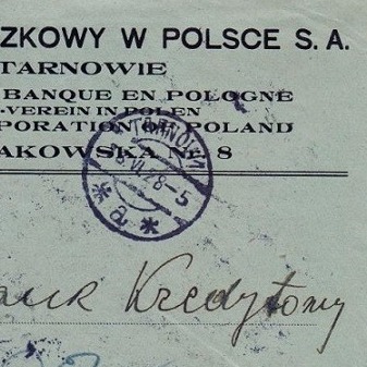 Tarnów - koperta firmowa z 1928 roku
