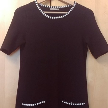 Dzianinowa trapezowa czarna sukienka Orsay 36 S