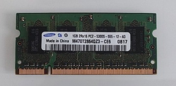Pamięć SAMSUNG 1GB DDR2 RAM sodim M470T2864QZ3-CE6