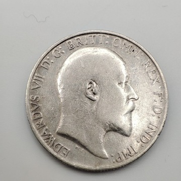 Srebrna moneta 2 szylingi(floren) 1906r. Anglia 