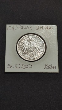 2 MARKI C.NIENIECKIEGO PRUSY 1904 A AG 0.900