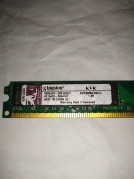 Pamięć RAM Kingston DDR2 2GB niskoprofilowa