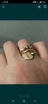 Obrączka pierścionek złoto 585 r. 14 Tiffani
