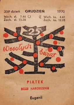 1970 oryginalne kartki z kalendarza na prezent 