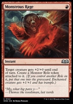 Monstrous Rage [MTG] [WOE] [FOIL]