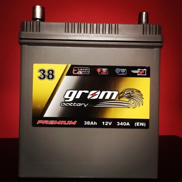 Akumulator GROM 38AH 340A EN JAP P+