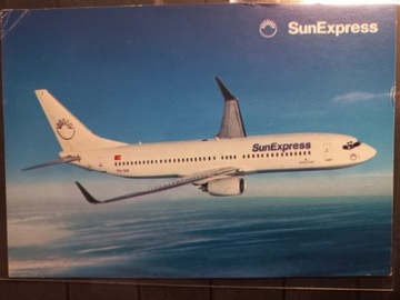 Pocztówka SUNEXPRESS Boeing 737