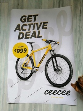 Plakat / poster rowerowy. Rower. Get active deal