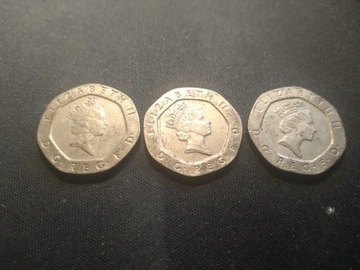 twenty pence ,1987,1993,1994