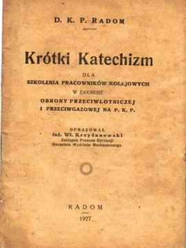 Dyrekcja Kolei Państwowych Radom Katechizm 1927r.