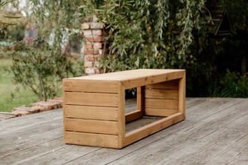 Ławka drewniana ogrodowa, ławka na taras,siedzisko