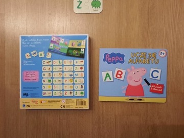 Świnka Peppa puzzle, alfabet, Uczę się alfabetu