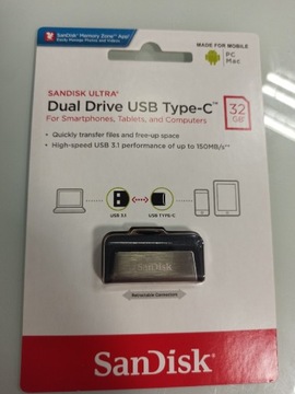 Pamięć USB typu C 32GB Sandisk nowy