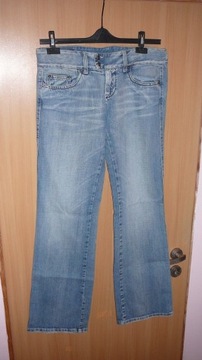 Benetton Jeansy biodrówki 88cm pas rozm. 31/34