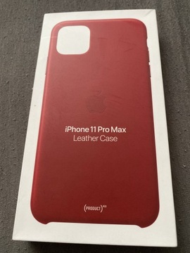 Case iPhone 11 Pro  max red leather case