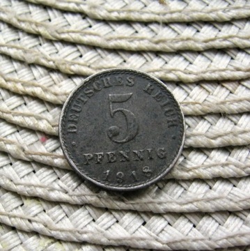 Niemcy 5 Pfennig 1918r - Żelazo