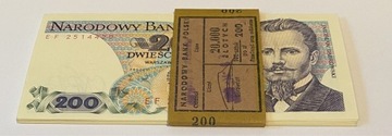 PRL banknot 200 zł 1988 seria EF 19 szt.