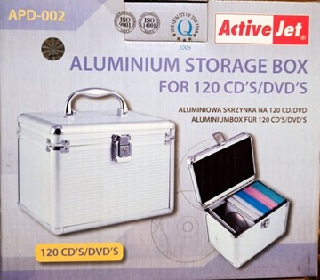 Aluminiowa skrzynka kufer BOX na 120 płyt CD/DVD