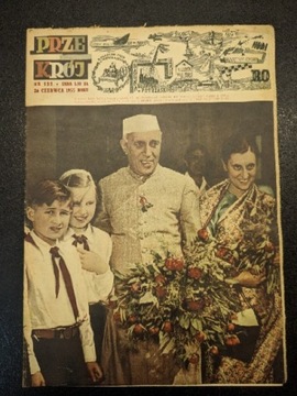Przekrój Czerwiec 1955 Nehru Gandhi Robinsonjada Wilkosz Brandys 