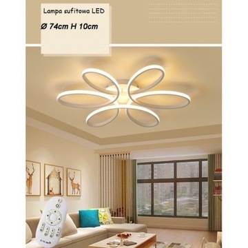 Lampa sufitowa LED model FLOWER biały lub kawowy 