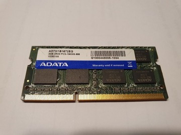 Pamięć RAM DDR3 ADATA PC3-10600S-999 2GB