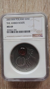 20zł.2001r.Szlak Bursztynowy-NGC MS69