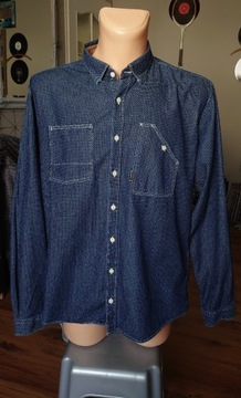 Barbour koszula jeansowa męska XL niebieska 