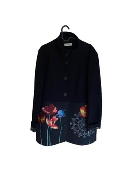 Desigual floral coat, rozmiar 46