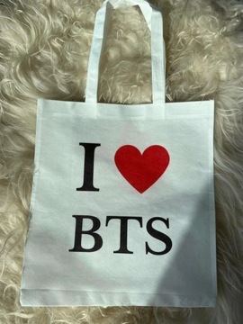 torba tote bag i love BTS serce heart