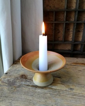 Gliniany świecznik Anglia Susan Bennett Stoneware 