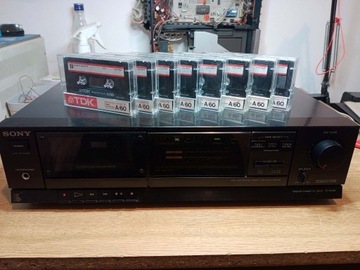 SONY TC-FX100 plus 8 kaset TDK, wymienione paski