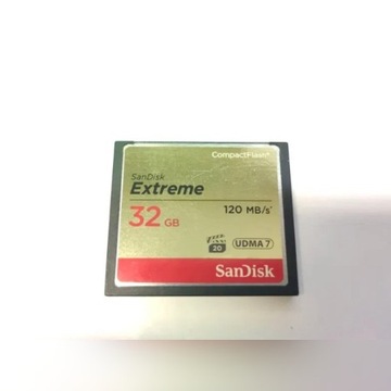 Karta SanDisk 32GB Extreme zapis 85MBs odcz 120MBs