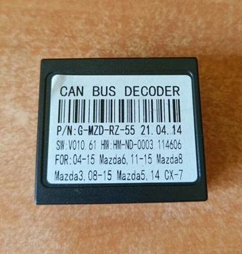 CanBus decoder Mazda6 Mazda5 Mazda3