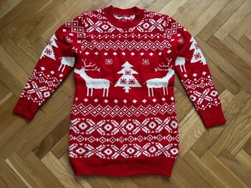 sweter sukienka świąteczny Boże Narodzenie nowy S