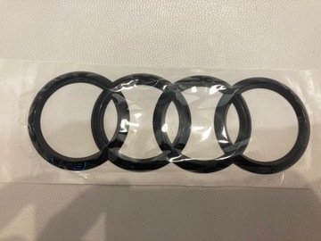 Znaczek LOGO Audi tył*Czarny Połysk*190/192mm