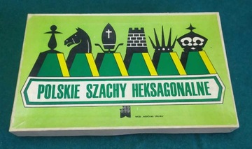 Polskie szachy HEKSAGONALNE gra planszowa PRL 1978