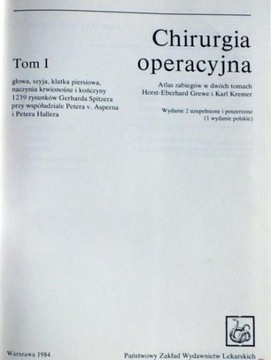 Tom 1- Chirurgia operacyjna atlas zabiegów Kremer 