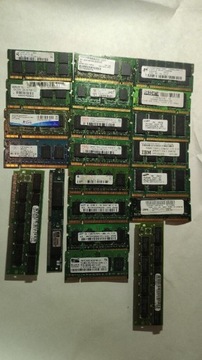 Pamięci Ram SD / DDR / DDRII i inne 30 sztuk
