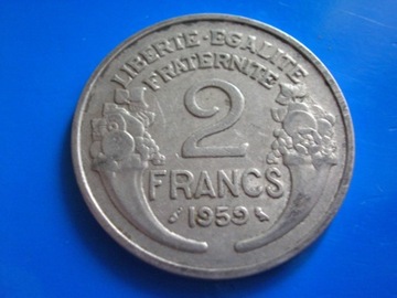 Francja 2 francs franki 1959