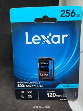 Karta pamięci SDXC Lexar 256gb 800x 120mb/s
