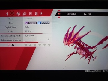 Legendarny Pokemon Shiny Eternatus + Przedmiot